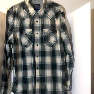 American Eagle top xxl/ttg vintage fit long sleeve button down fisherman preppy